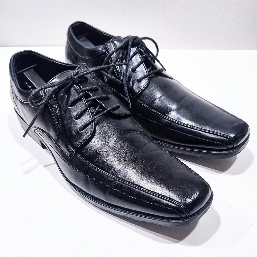 Reaction Kenneth Cole Ultra Slick Mens Size 11.5 M Black Man-made Dress Lace-Up - Picture 3 of 12